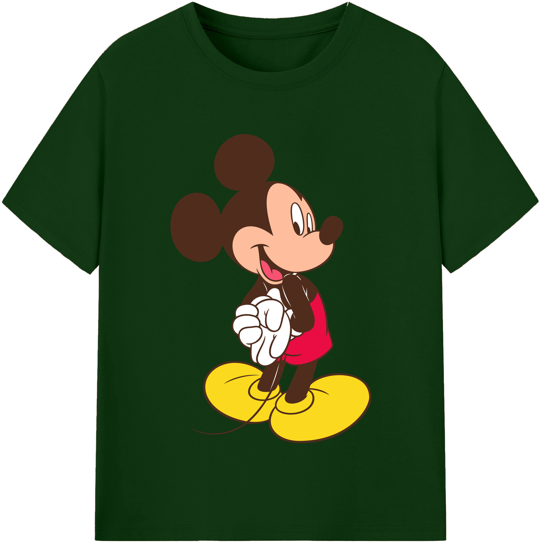 （画像用） ミッキーマウス Mickey Mouse 綿100％半袖Tシャツ（フロントプリント）